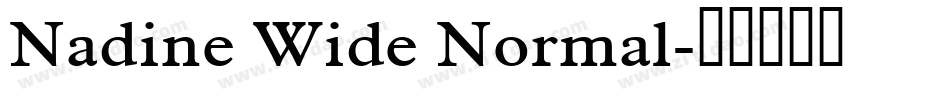 Nadine Wide Normal字体转换